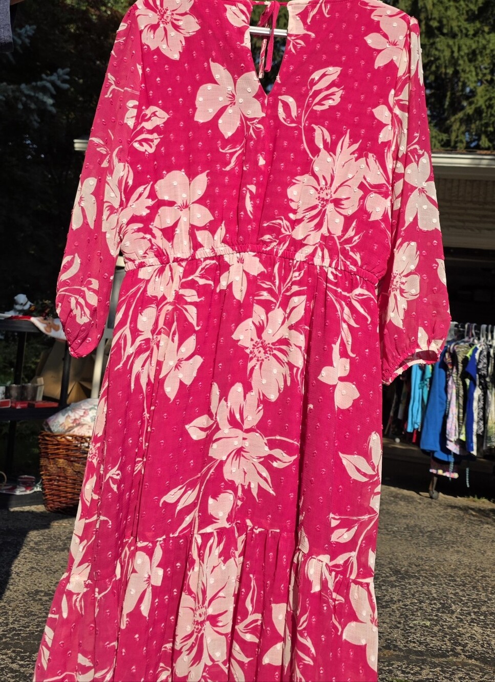 Torrid Hot Pink Floral Maxi Dress